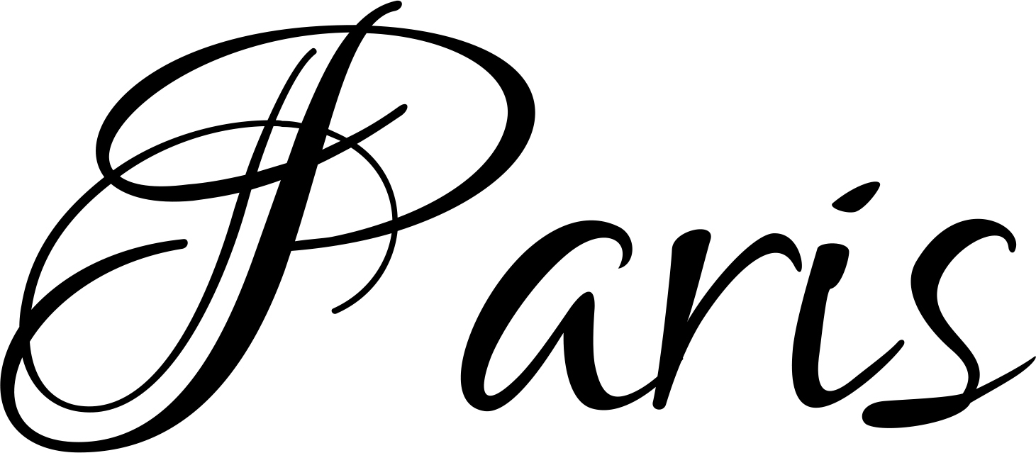 Paris - - Capital P In Cursive (1461x639)