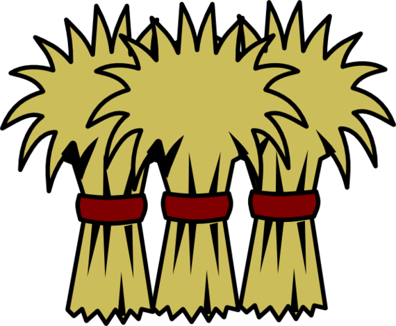 Haystack Cattle Clip Art - Hay Clipart (570x470)