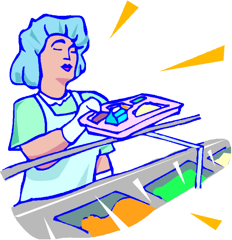 Clipart High School Cafeteria - Food Service Worker Clipart (750x775)