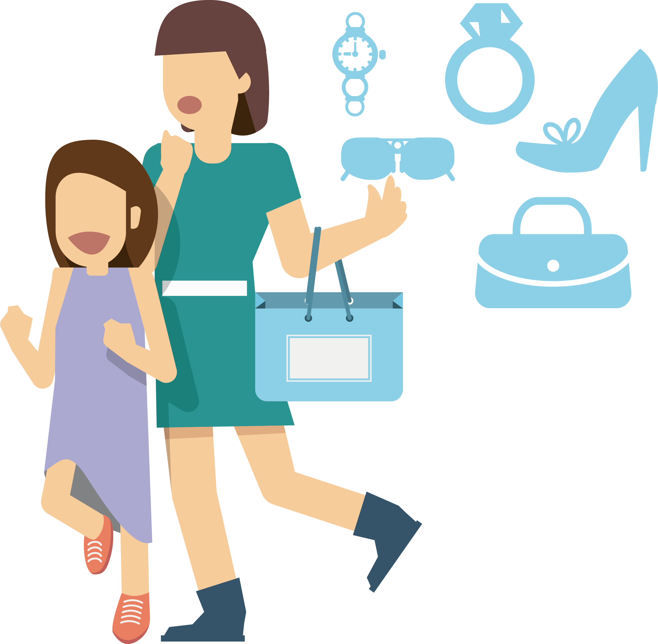 Shopping Woman Clip Art - Shopping Woman Clip Art (2149x2102)