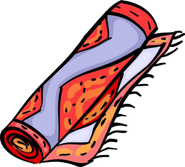 Vector Illustration Of Carpet Rug Floor Covering - Clip Art (773x700)