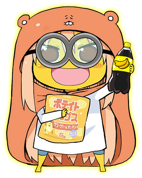 N 1659 Yellow Cartoon Nose Text Product Human Behavior - Stickers Himouto Umaru Chan (543x646)