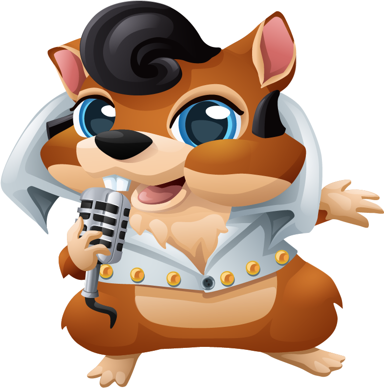 Our Super Cute Elvis Chipmunk - Cartoon (865x847)