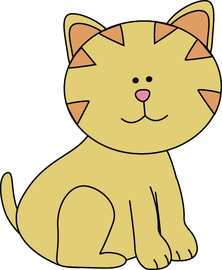 Clipart Of Cat, - Domestic Short-haired Cat (440x534)