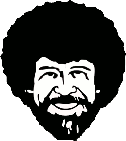 Black And White Butterfly Outline Clipart Download - Bob Ross T Shirt (435x480)