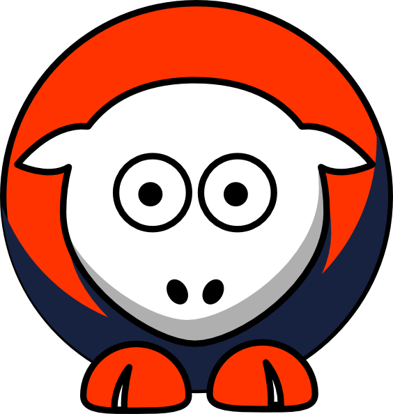 Sheep Auburn Tigers Team Colors College Football Clip - Detroit Lions Clipart (564x594)