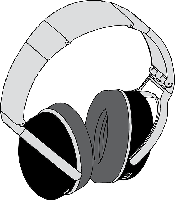 Drawing Head, Computer, Black, Phone, Music, Outline, - Object Show Headphones (558x640)