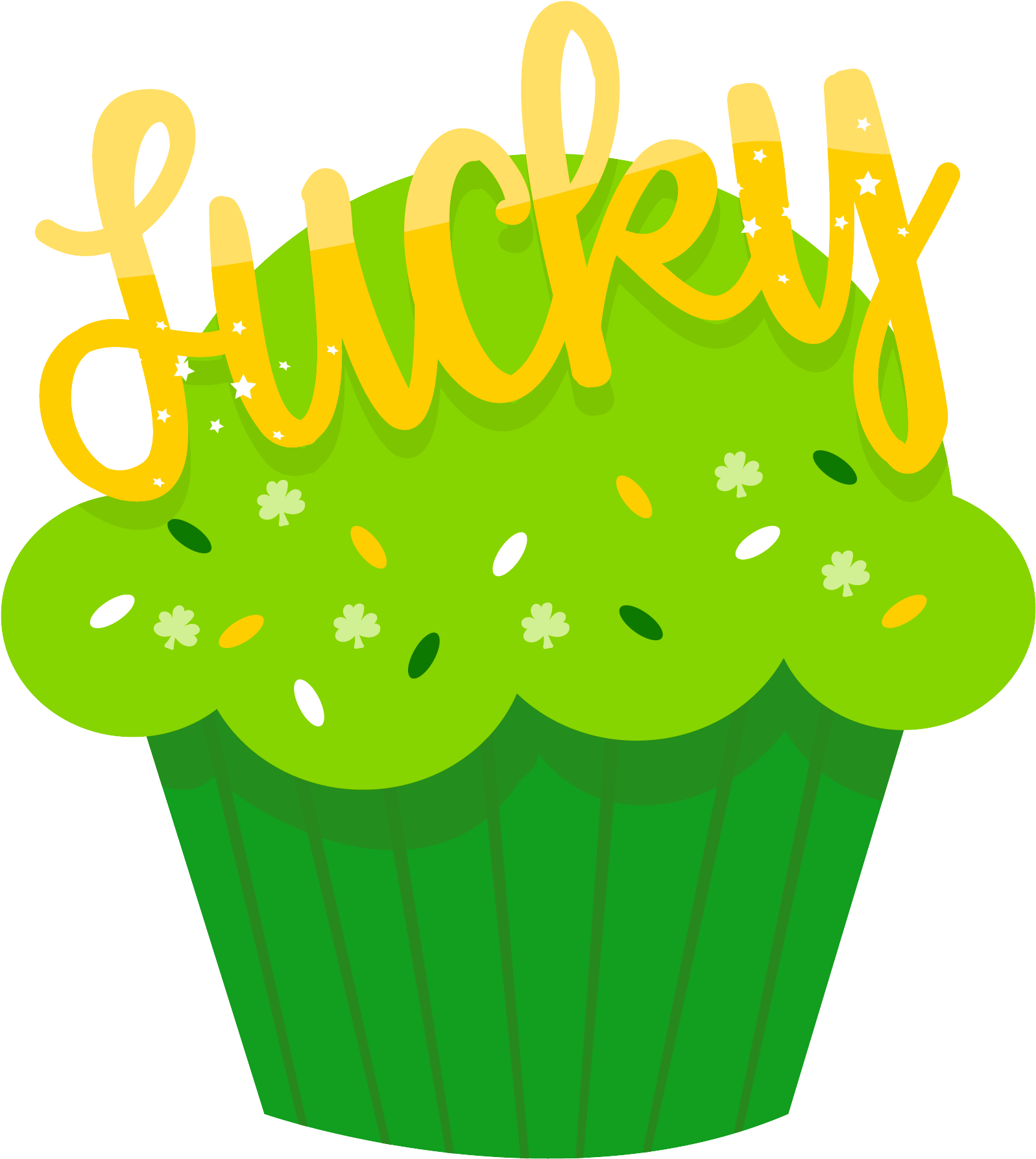 Shamrock Clipart Cupcake - Kawaii (1786x1786)