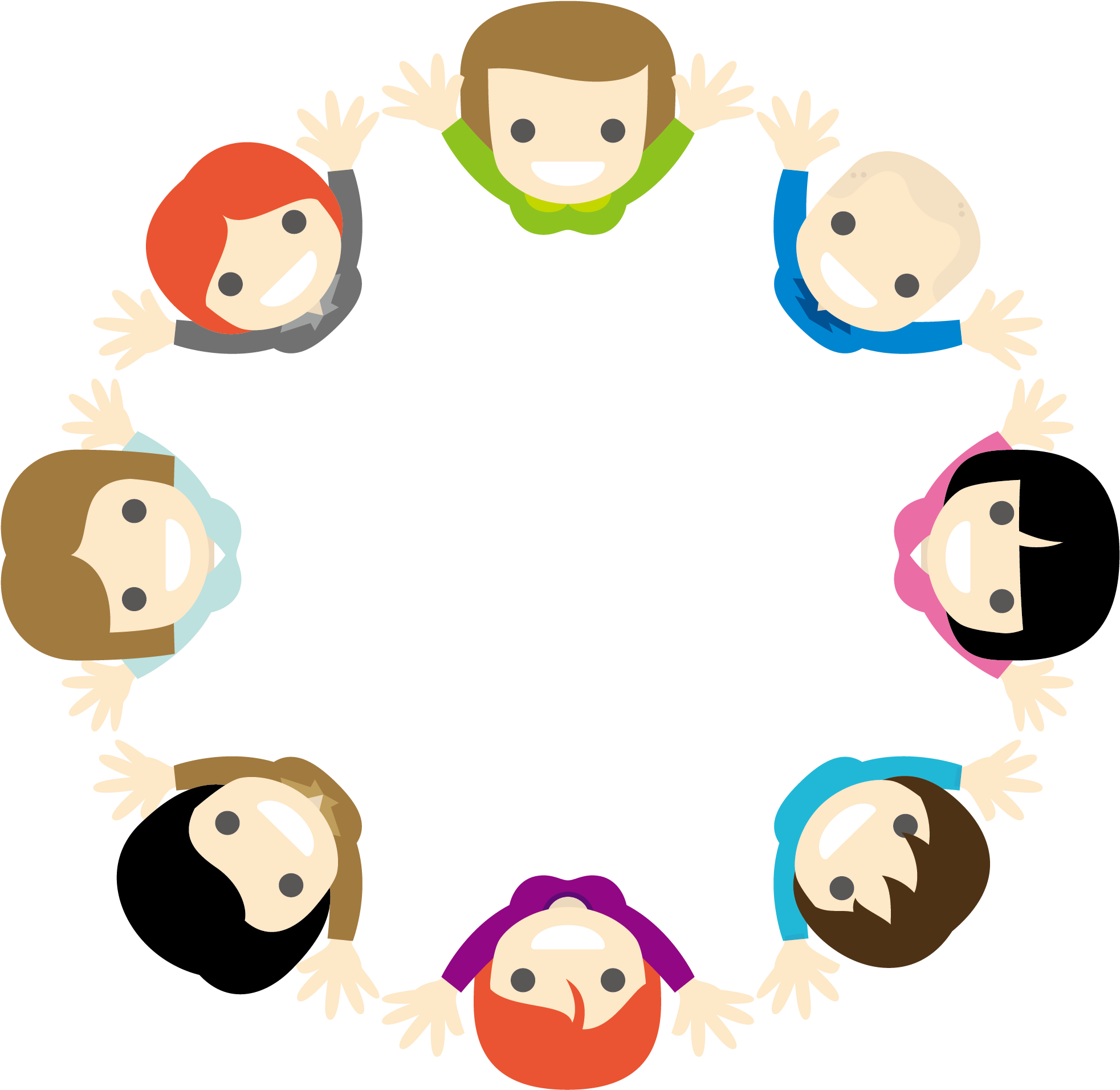 Job Clip Art - People From Above Vector (2362x2362)