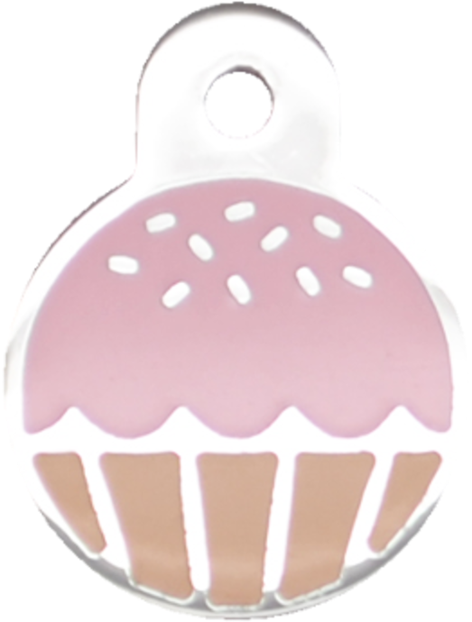 Cupcake Mini Circle Tag Pink - Illustration (1200x899)