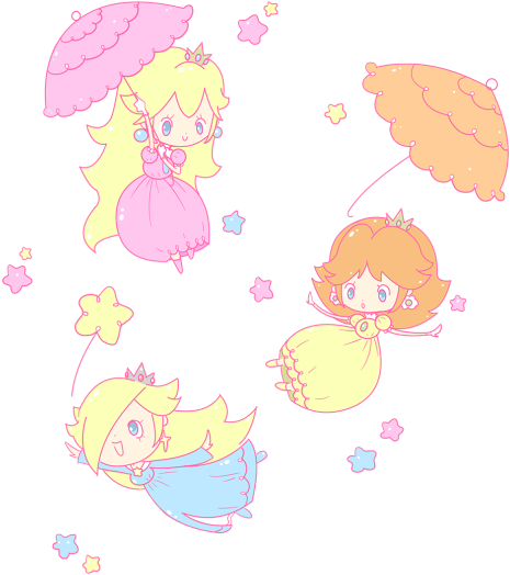 The Mario Ladies By Characters And Cupcakes - Illustration (500x603)