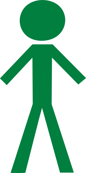 Forest Green - Stick Figure Person Green (300x598)