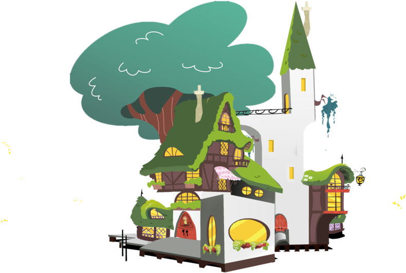 Nightly's House Vector Style By Anightlypony - Illustration (900x571)