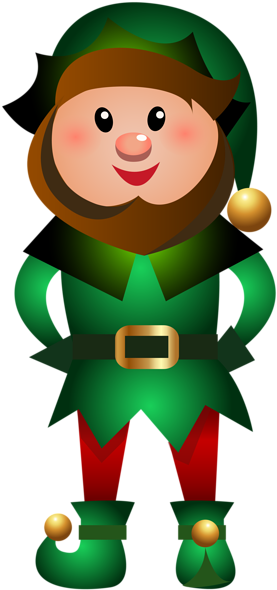 Elf Transparent Png Clip Art Image - Lutins Du Pere Noel (294x600)