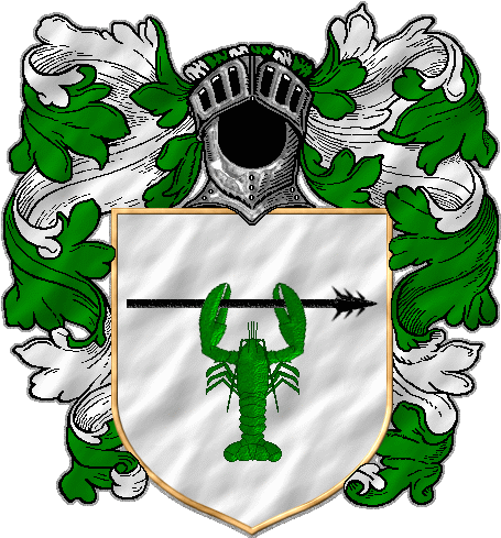 A Green Lobster On White, Its Claws Holding A Black - Game Of Thrones House Whent (466x520)