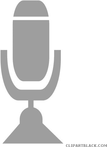 Microphone Transparent Tools Free Black White Clipart - Icono Microfono Celular Png (512x512)