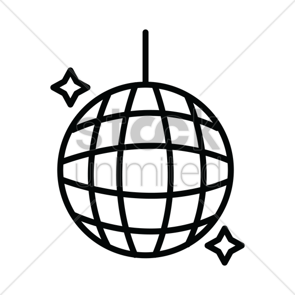 Disco Ball Vector Graphic Clipart - Clip Art Disco Ball (600x600)