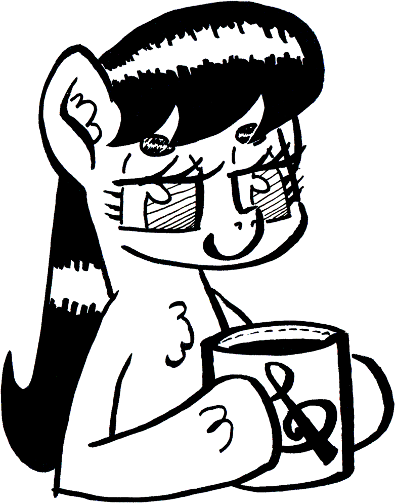 Shoeunit, Beanbrows, Black And White, Bust, Coffee, - Cartoon (846x1024)