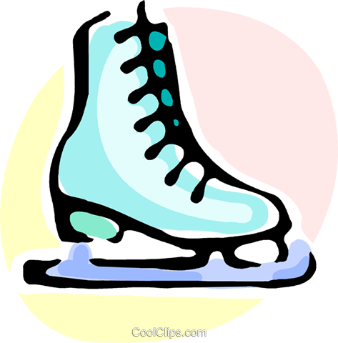 Eiskunstlauf Vektor Clipart Bild - Figure Skate (473x480)
