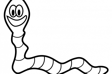 Inchworm Clipart Computer Worm - Worms Coloring Page (450x300)