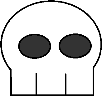 Skull Body - Circle (345x350)