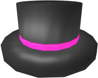 Neon Pink Banded Top Hat - Top Hat Roblox (640x480)