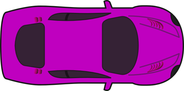 Car Clipart Top View (600x297)