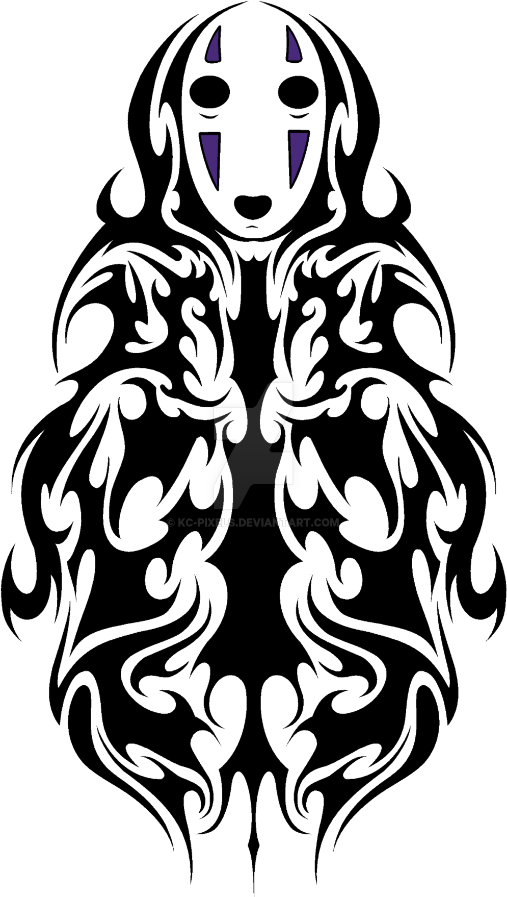 No Face Tribal Design By Kc-pixels - Illustration (1024x1767)