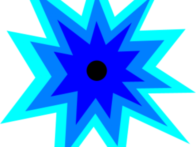 Explosions Clipart Blue - Clip Art (640x480)