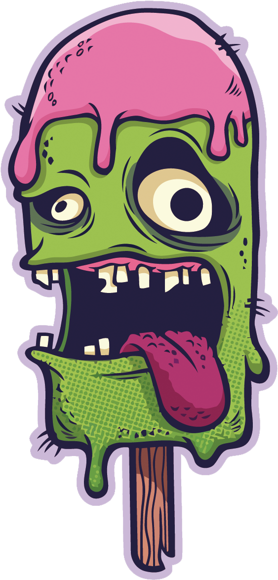 Ice Cream Art Drawing Illustration - Zombie Ice Cream Png (813x1500)
