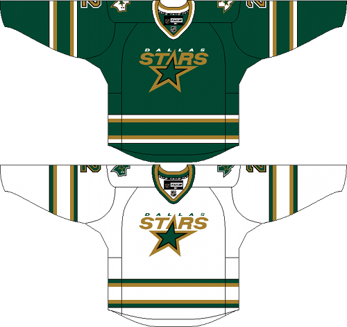 Dallas Stars Jersey Template - Nhl Dallas Stars Wall Hanging (500x471)