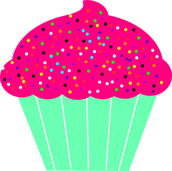 Cupcake Sprinkles Clipart (600x596)