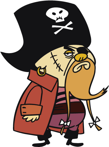 Scar Clipart Cartoon - Teamo Supremo Laser Pirate (410x500)
