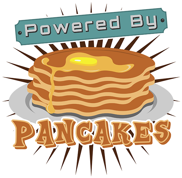 Powered By Pancakes By Togin - Illustration (600x600)