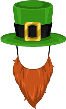 Super Lucky Leprechaun Hat - Leprechaun Hat And Beard (400x400)