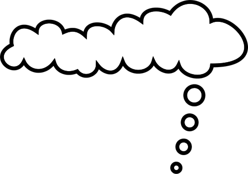 Berpikir Gelembung Vektor Ilustrasi - Comic Cloud (500x350)