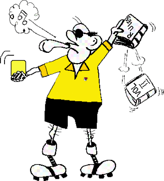 Hockey Player Cartoon - Hockey Umpire (689x760)