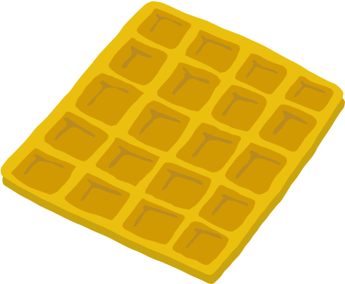 Waffle Clip Art At Clker - Cartoon (486x597)
