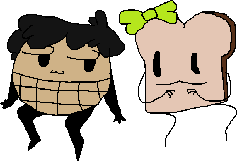 A Waffle Boi And A Toasty Gurl By Bingus-domingus - Cartoon (871x560)