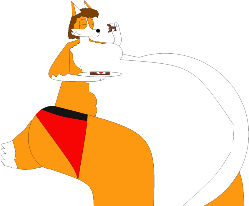 Corgi On The Choco Waffles By Dingofan - Cartoon (894x894)