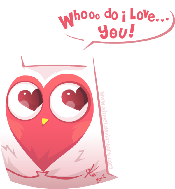 Happy Valentines Day By Kinkei - Cartoon (600x647)