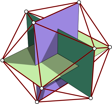 Icosahedron Vertices Form Three Orthogonal Golden Rectangles - 20 Sided 3d Shape (400x370)