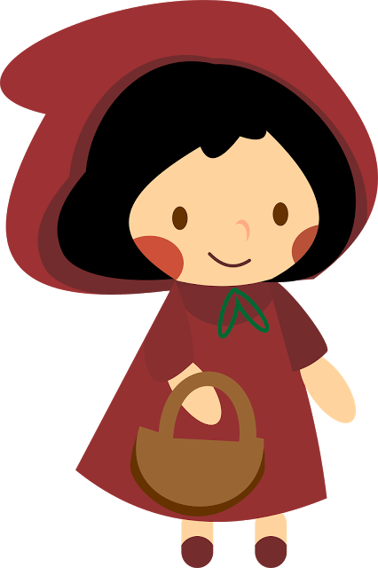 Draw Of Red Riding Hood - Visual Arts (426x640)