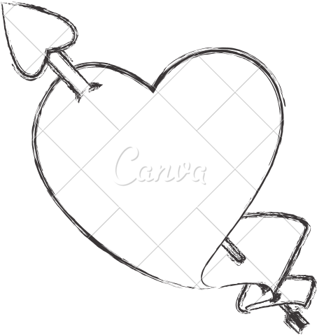 Heart Shape Symbol Arrow - Symbol (550x550)