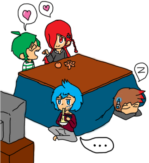 Kontatsu Family Time By Blazetheangelqueen - Cartoon (480x640)