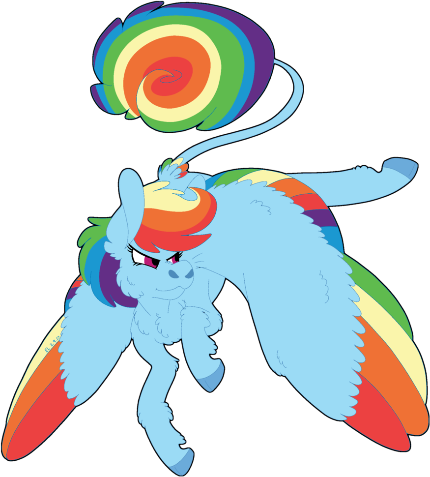 Snuzzlehorsie, Chest Fluff, Colored Wings, Female, - Illustration (933x1024)