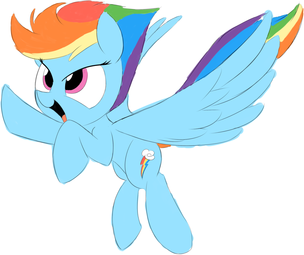 Taurson, Female, Mare, Pegasus, Pony, Rainbow Dash, - Cartoon (1280x865)