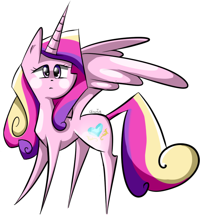Tctwig, Princess Cadance, Safe, Simple Background, - Cartoon (950x770)