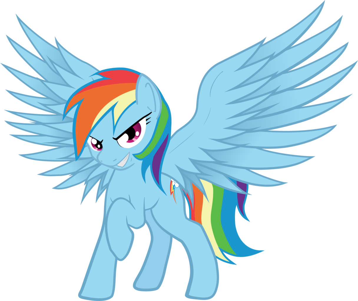 Marker, Female, Pony, Rainbow Dash, Safe, Simple Background, - Cartoon (1216x1024)