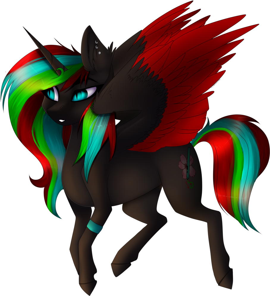 Crazllana, Colored Wings, Female, High Res, Mare, Multicolored - Mane (1056x1024)